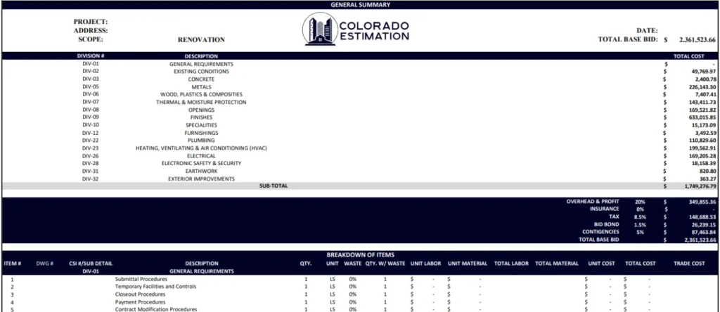 colorado estimation sample image